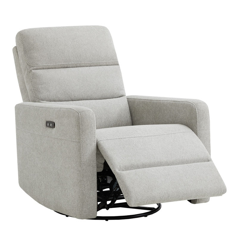 Fauteuil inclinable pivotant électrique Jason avec appui-tête et ports de chargement USB