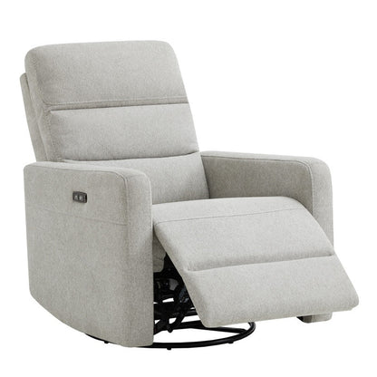 Fauteuil inclinable pivotant électrique Jason avec appui-tête et ports de chargement USB