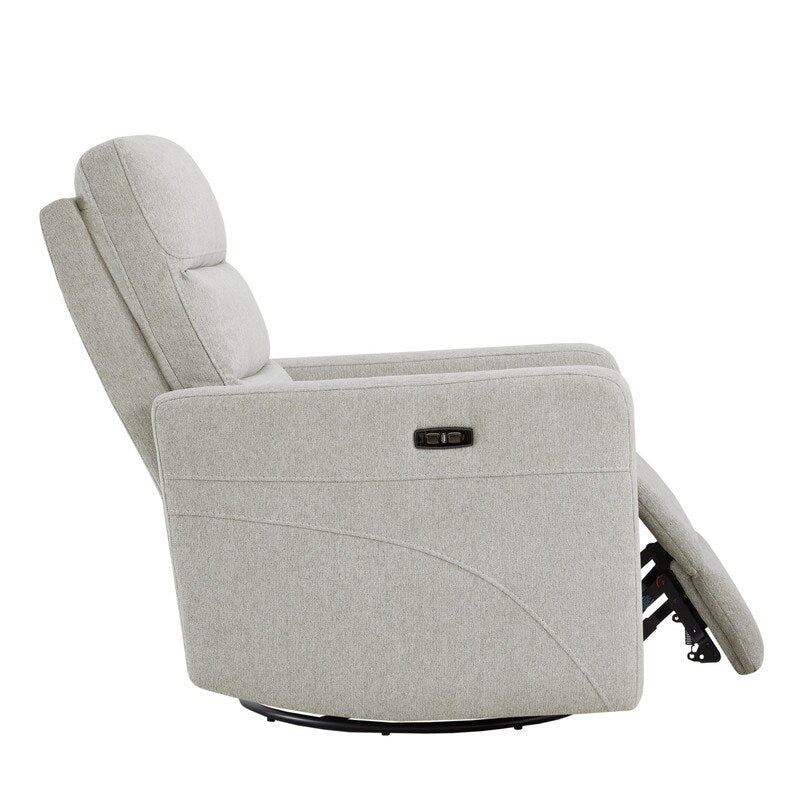Fauteuil inclinable pivotant électrique Jason avec appui-tête et ports de chargement USB