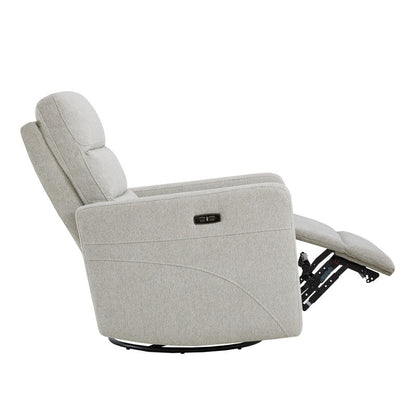 Fauteuil inclinable pivotant électrique Jason avec appui-tête et ports de chargement USB