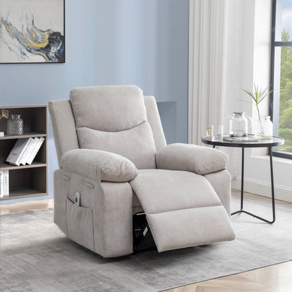 Fauteuil inclinable électrique avec massage et chauffage réglables