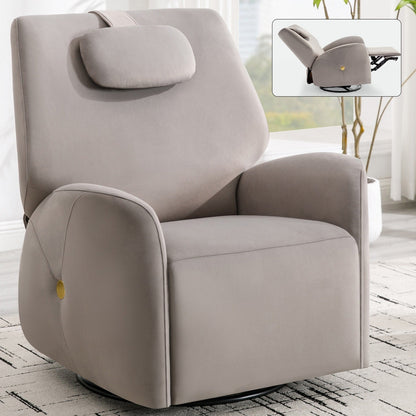 Fauteuil inclinable électrique pivotant à 270°, mouvement de bascule, soutien lombaire et cervical, ports de charge USB et Type-C, montage facile