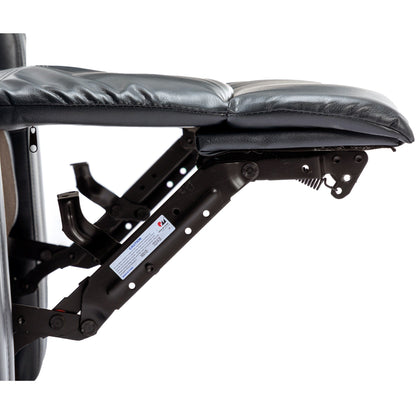 Fauteuil inclinable électrique avec porte-gobelet rafraîchissant, haut-parleur Bluetooth, lumières LED, ports USB, plateau et rangement dissimulé