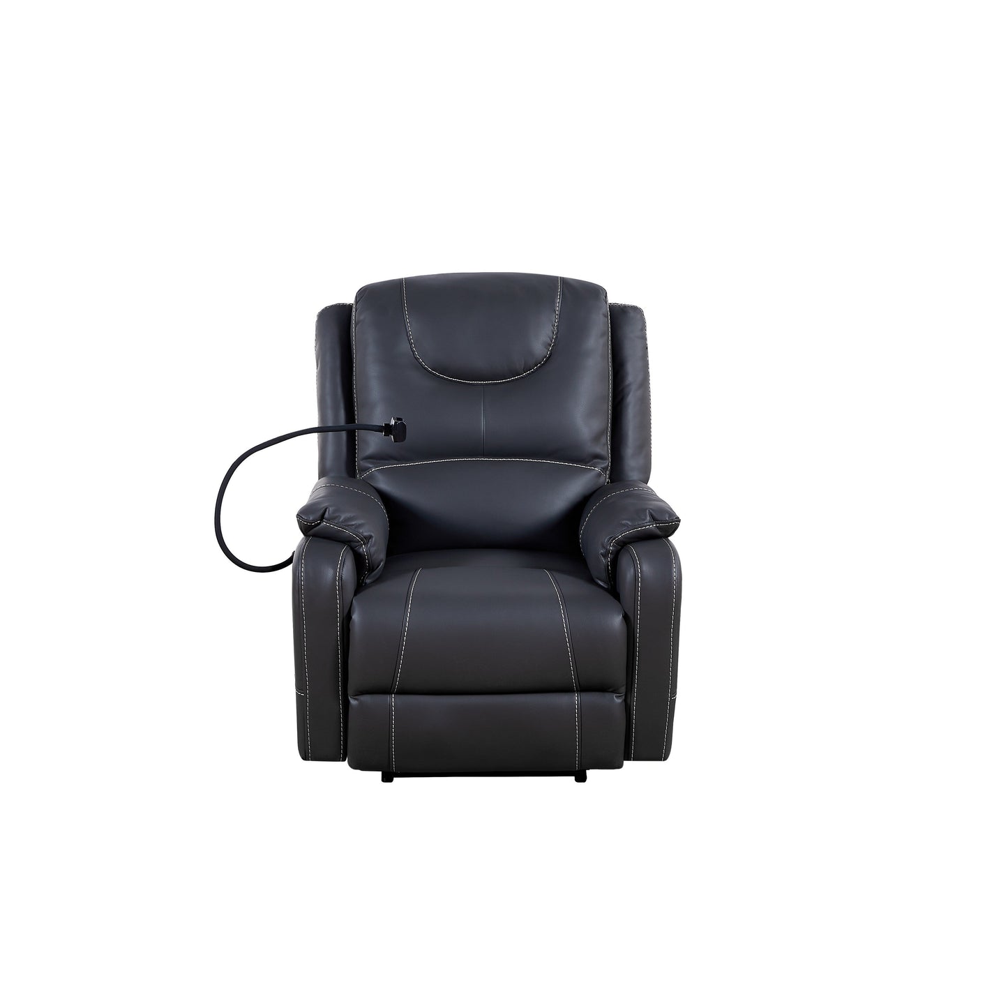 Fauteuil inclinable électrique avec gravité zéro, massage et chaleur, port USB et support pour téléphone