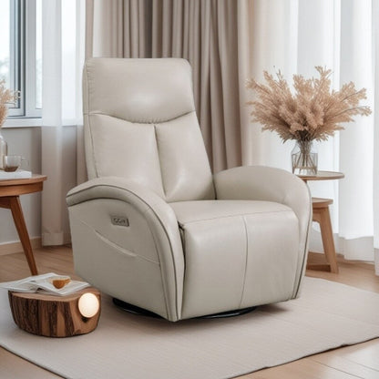 Fauteuil inclinable pivotant à 270°, support lombaire ergonomique, ports de chargement USB et Type-C