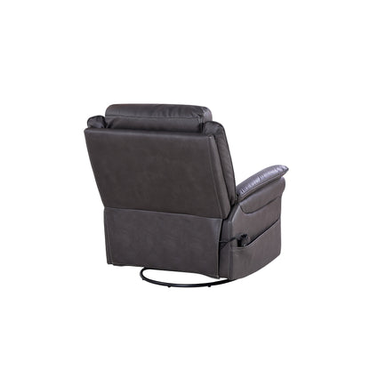 Fauteuil inclinable pivotant et électrique avec moteur OKIN, 8 points de vibration, chauffage lombaire, repose-pieds extensible, inclinaison infinie