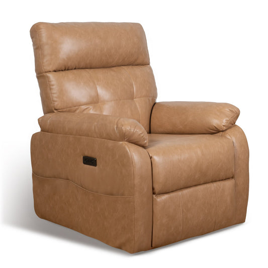Fauteuil inclinable Power Zero Gravity, fauteuil inclinable en cuir PU avec ports USB et Type-C, poche latérale, fauteuils inclinables surdimensionnés