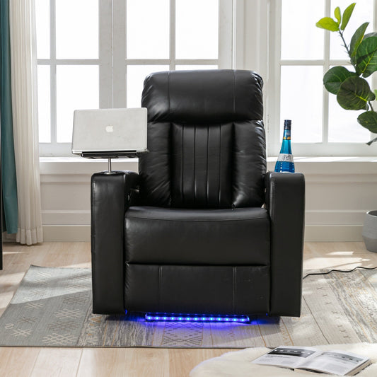 Fauteuil inclinable électrique haut de gamme avec accoudoirs de rangement