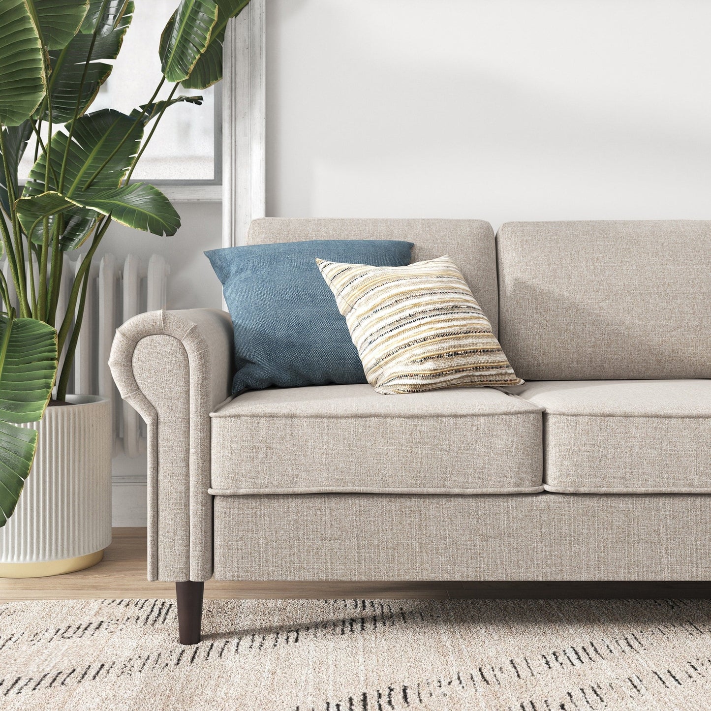 Priage par ZINUS Canapé Madison rembourré beige avoine