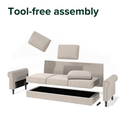 Priage par ZINUS Canapé Madison rembourré beige avoine