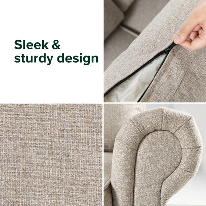 Priage par ZINUS Canapé Madison rembourré beige avoine