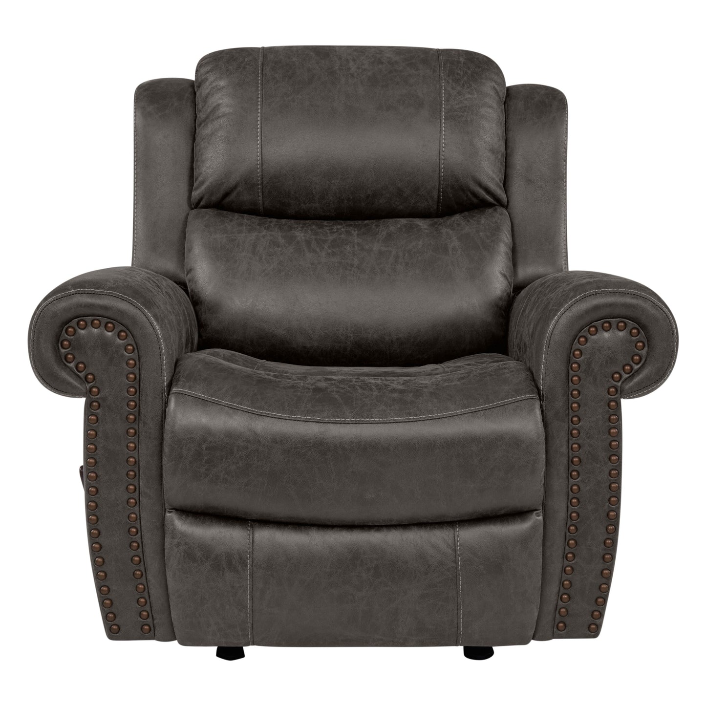 Fauteuil inclinable à bascule extra large Copper Grove Dilsen avec accoudoirs roulés