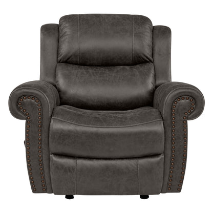 Fauteuil inclinable à bascule extra large Copper Grove Dilsen avec accoudoirs roulés