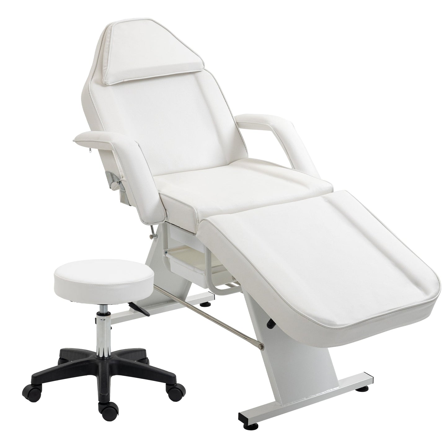 Fauteuil de massage professionnel pour salon de spa, lit pliable avec tabouret hydraulique réglable