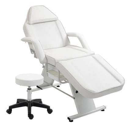 Fauteuil de massage professionnel pour salon de spa, lit pliable avec tabouret hydraulique réglable
