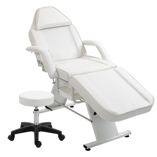 Fauteuil de massage professionnel pour salon de spa, lit pliable avec tabouret hydraulique réglable