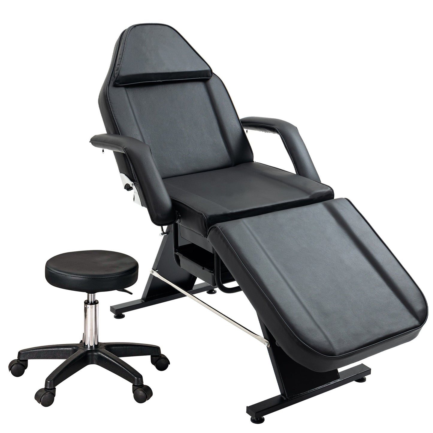 Fauteuil de massage professionnel pour salon de spa, lit pliable avec tabouret hydraulique réglable
