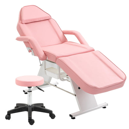 Fauteuil de massage professionnel pour salon de spa, lit pliable avec tabouret hydraulique réglable