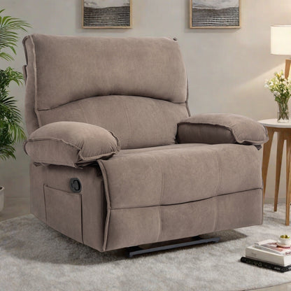 Fauteuil inclinable avec coussin de massage, assise large et montage facile