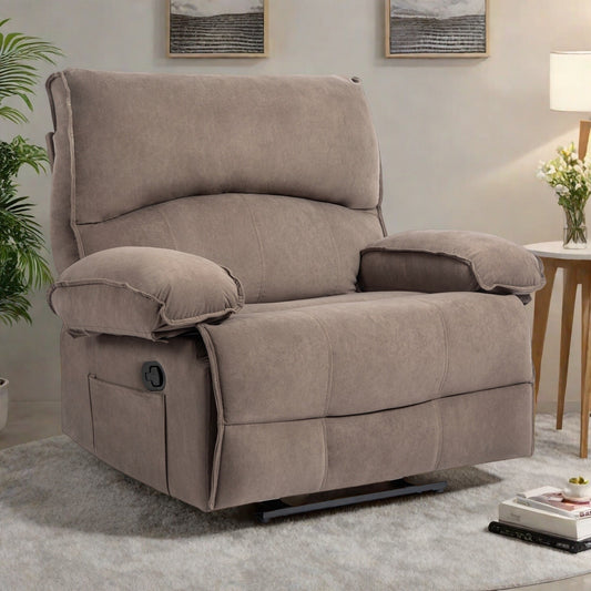 Fauteuil inclinable avec coussin de massage, assise large et montage facile