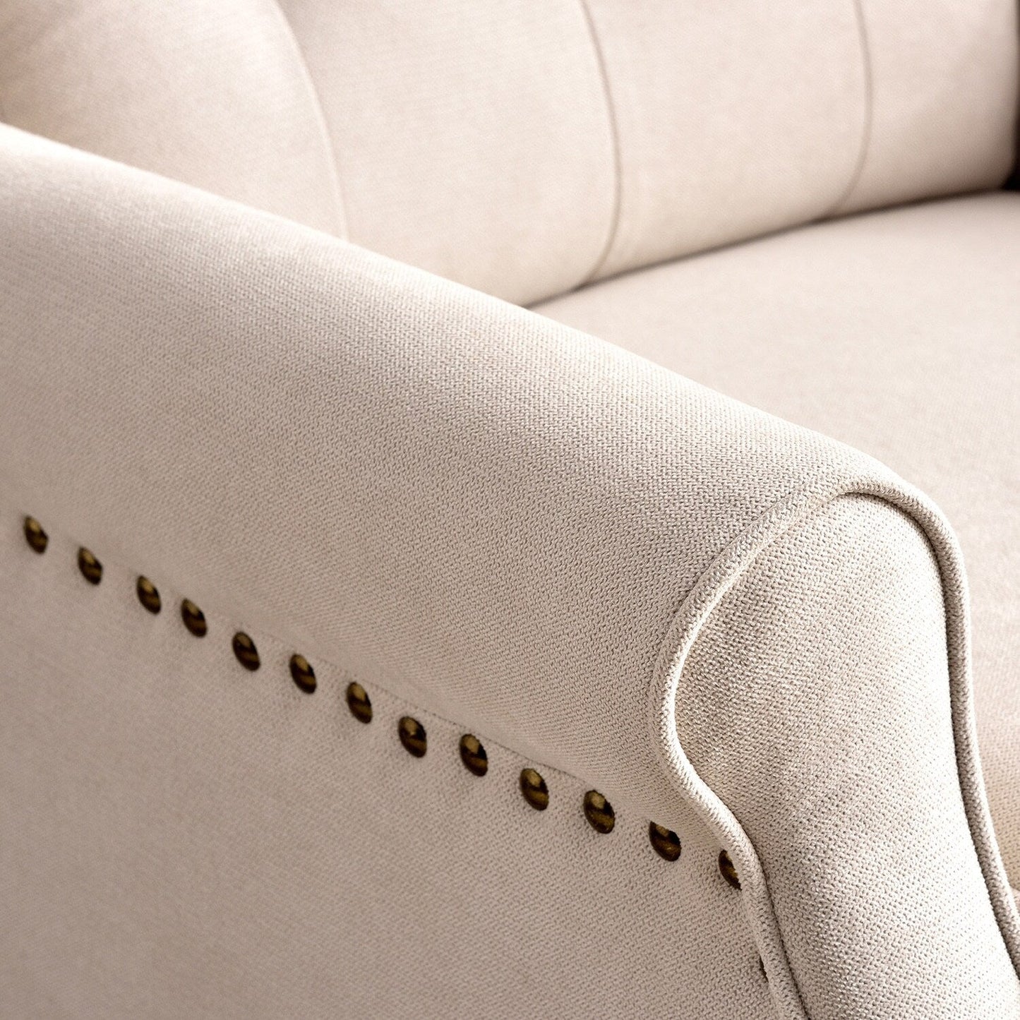 Fauteuil inclinable avec dossier capitonné et pieds en bois