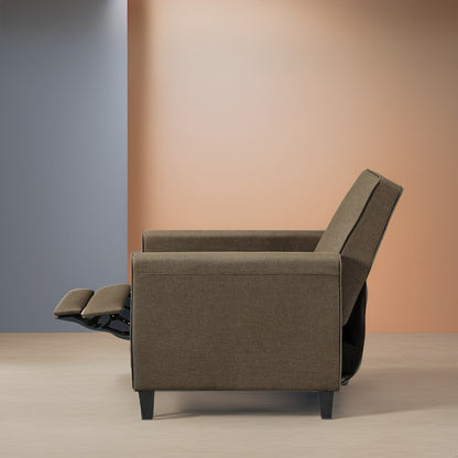 Fauteuil inclinable à dossier bas pour cinéma maison - Fauteuil inclinable compact avec accoudoirs et repose-pieds réglable, idéal pour les petits espaces