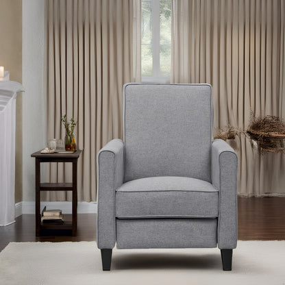 Fauteuil inclinable à dossier bas pour cinéma maison - Fauteuil inclinable compact avec accoudoirs et repose-pieds réglable, idéal pour les petits espaces