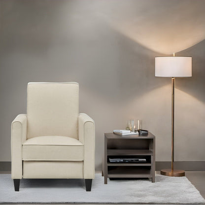 Fauteuil inclinable à dossier bas pour cinéma maison - Fauteuil inclinable compact avec accoudoirs et repose-pieds réglable, idéal pour les petits espaces