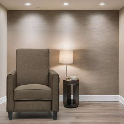 Fauteuil inclinable à dossier bas pour cinéma maison - Fauteuil inclinable compact avec accoudoirs et repose-pieds réglable, idéal pour les petits espaces