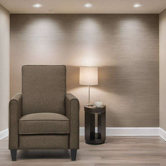 Fauteuil inclinable à dossier bas pour cinéma maison - Fauteuil inclinable compact avec accoudoirs et repose-pieds réglable, idéal pour les petits espaces