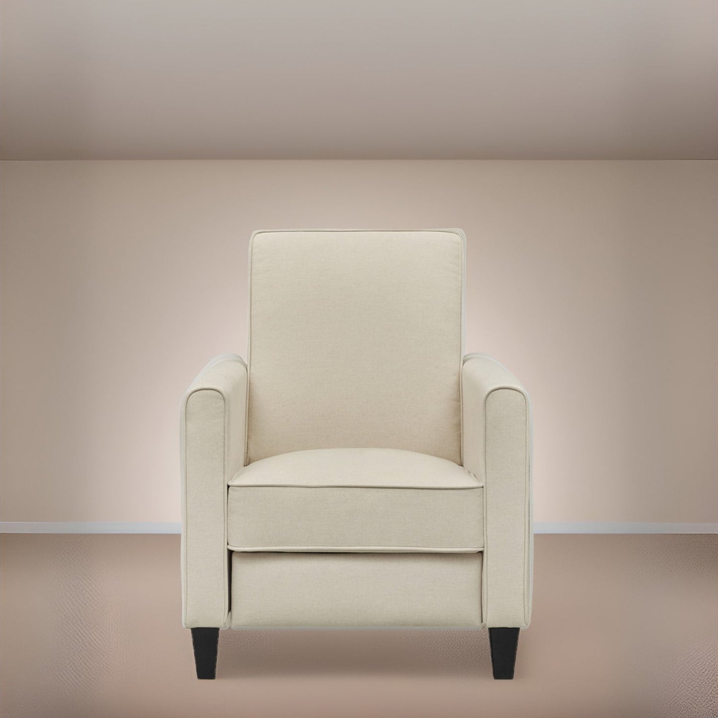 Fauteuil inclinable à dossier bas pour cinéma maison - Fauteuil inclinable compact avec accoudoirs et repose-pieds réglable, idéal pour les petits espaces