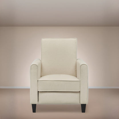 Fauteuil inclinable à dossier bas pour cinéma maison - Fauteuil inclinable compact avec accoudoirs et repose-pieds réglable, idéal pour les petits espaces