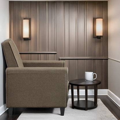 Fauteuil inclinable à dossier bas pour cinéma maison - Fauteuil inclinable compact avec accoudoirs et repose-pieds réglable, idéal pour les petits espaces