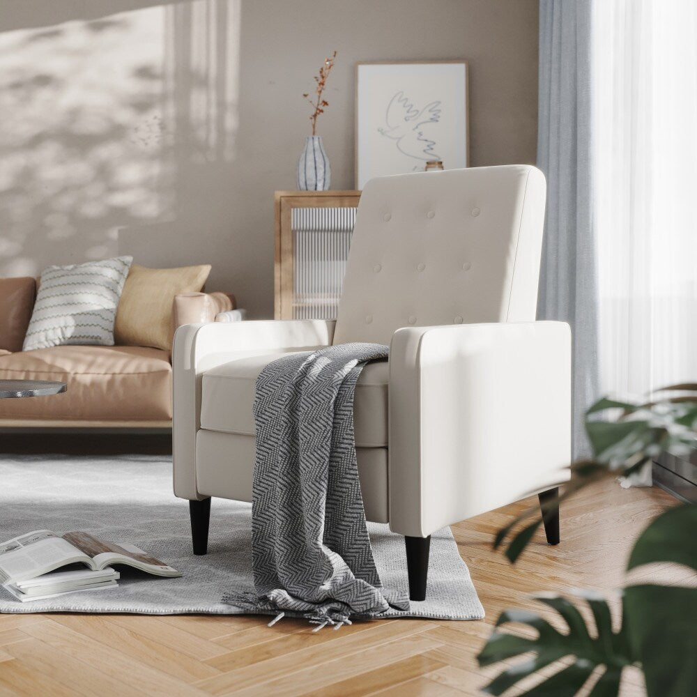 Fauteuil inclinable à dossier capitonné