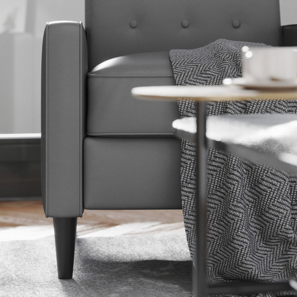 Fauteuil inclinable à dossier capitonné