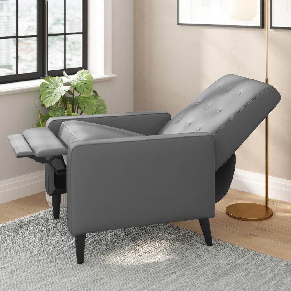 Fauteuil inclinable à dossier capitonné