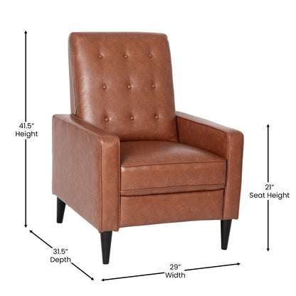 Fauteuil inclinable à dossier capitonné