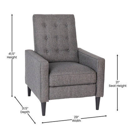 Fauteuil inclinable à dossier capitonné