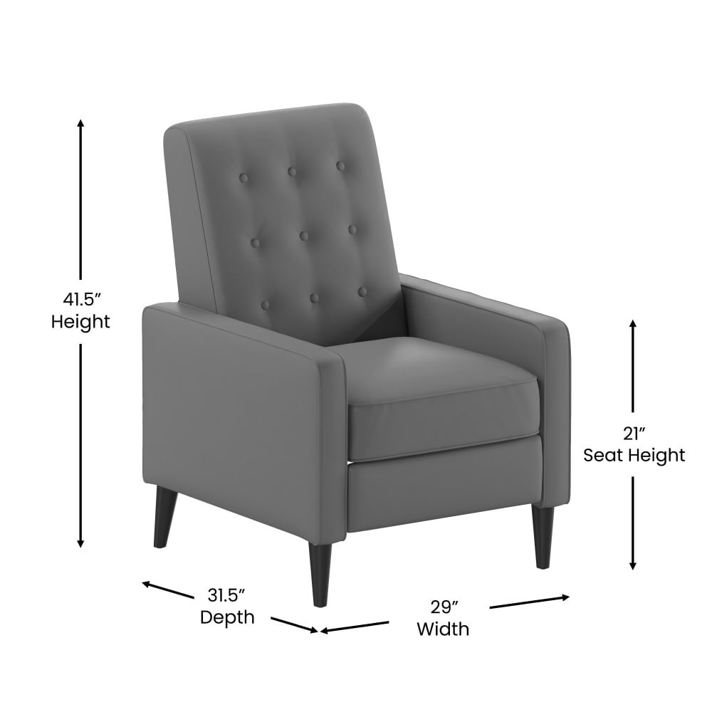 Fauteuil inclinable à dossier capitonné