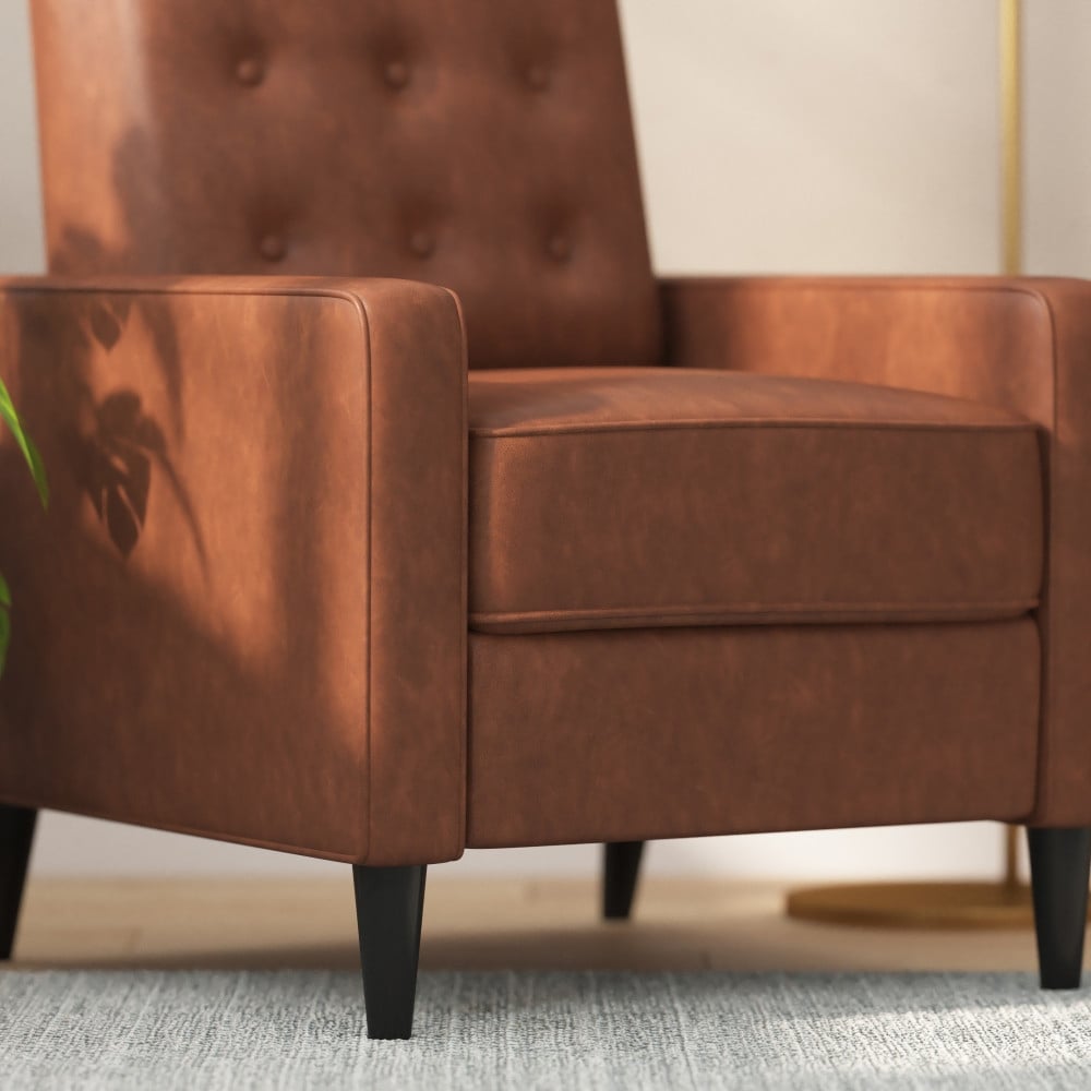 Fauteuil inclinable à dossier capitonné