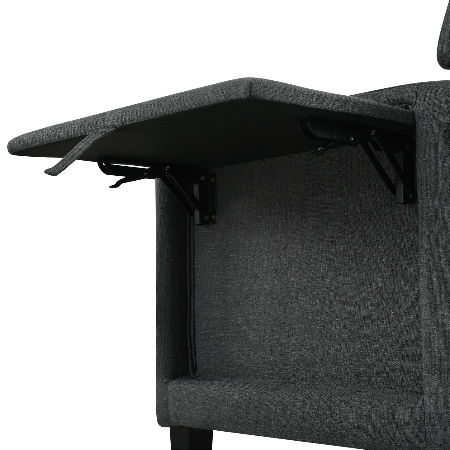 Fauteuil inclinable avec table d'appoint pliable et ports USB