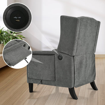 Fauteuil inclinable avec table d'appoint pliable et ports USB