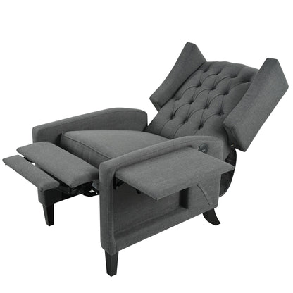 Fauteuil inclinable avec table d'appoint pliable et ports USB