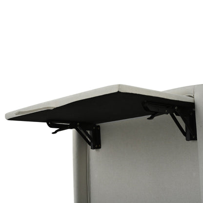 Fauteuil inclinable avec table d'appoint pliable et ports USB