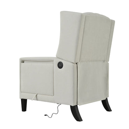 Fauteuil inclinable avec table d'appoint pliable et ports USB