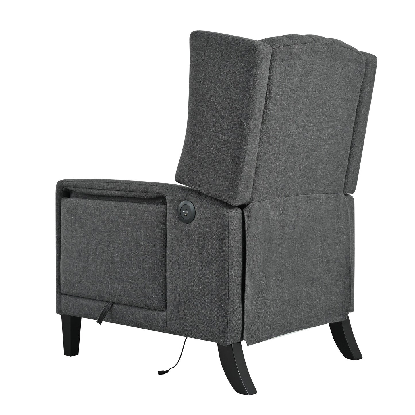Fauteuil inclinable avec table d'appoint pliable et ports USB