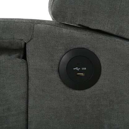 Fauteuil inclinable avec table d'appoint pliable et ports USB