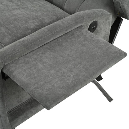 Fauteuil inclinable avec table d'appoint pliable et ports USB