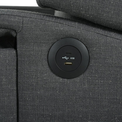 Fauteuil inclinable avec table d'appoint pliable et ports USB