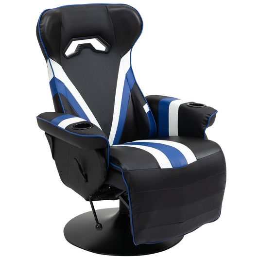 Fauteuil inclinable d'ordinateur de style course avec support lombaire